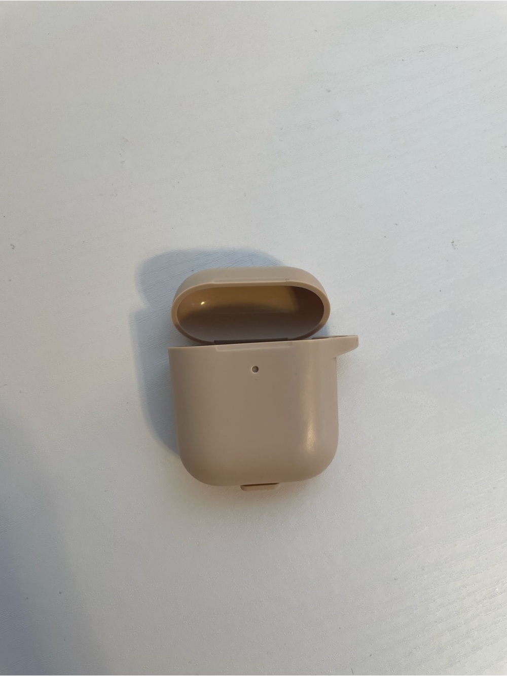 AirPods 2nd generation beige silicone case